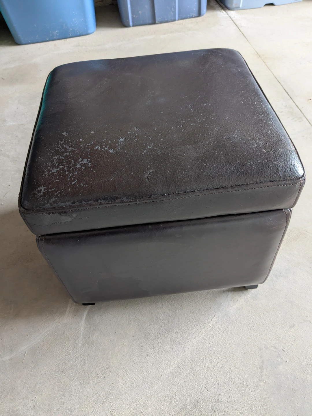 Brown Storage Ottoman