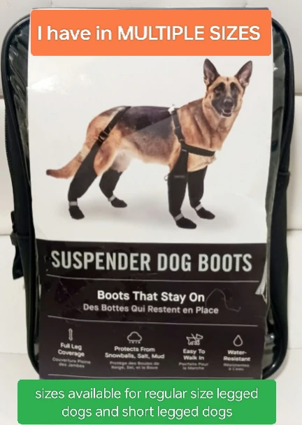 Canada Pooch - Suspender Dog Boots - Multiple Sizes Available