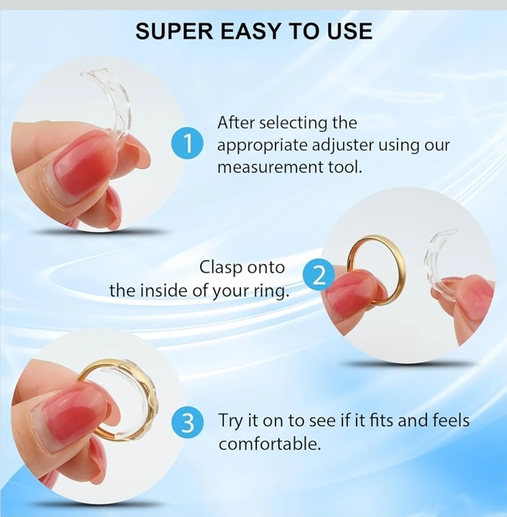 Eiiito Ring Size Adjusters - Transparent Small 6pcs - photo 4