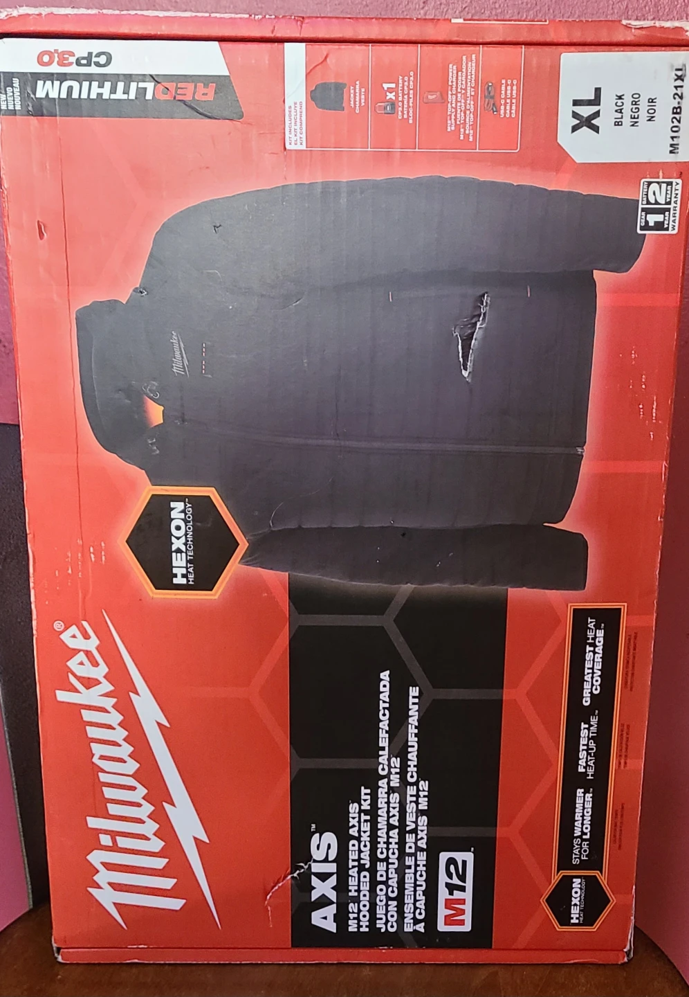 Milwaukee M12 AXIS Heated Jacket Kit - Black XL