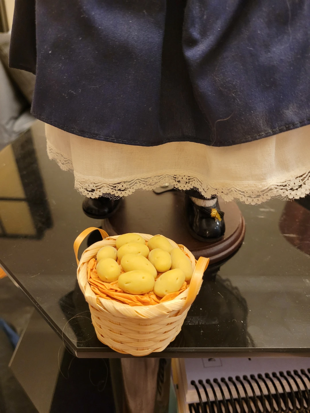 Porcelain Doll with Straw Hat - photo 3