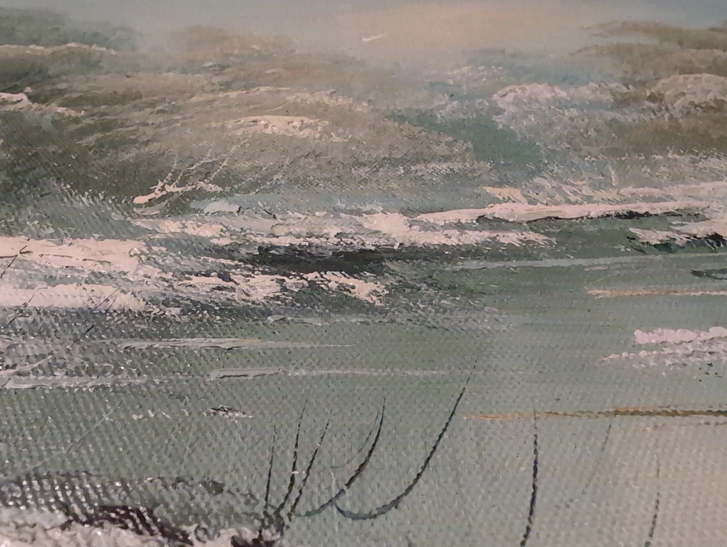 Winter and Autumn fall oil painting - photo 3