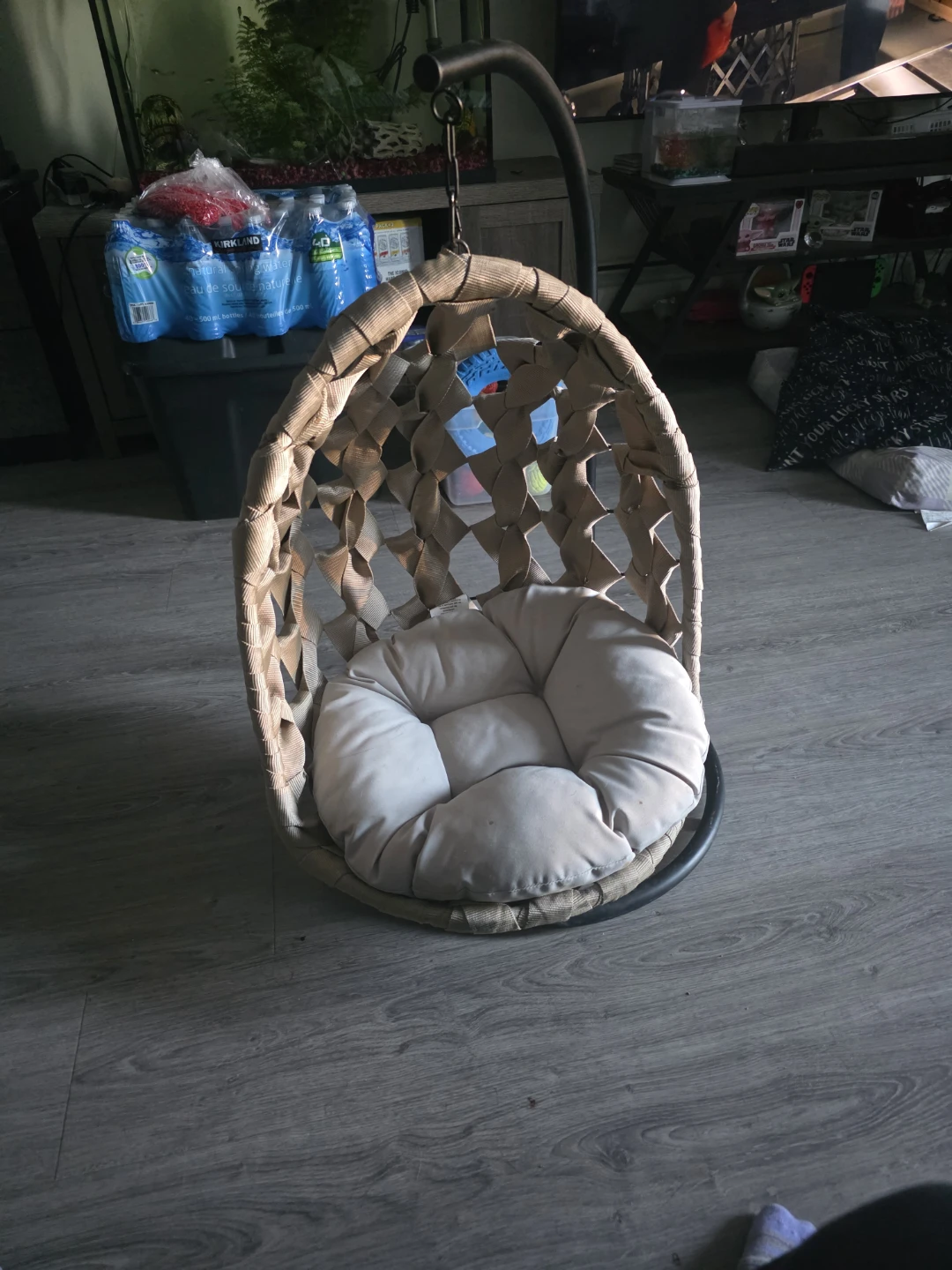 Hanging Egg Chair with Cushion for small pet