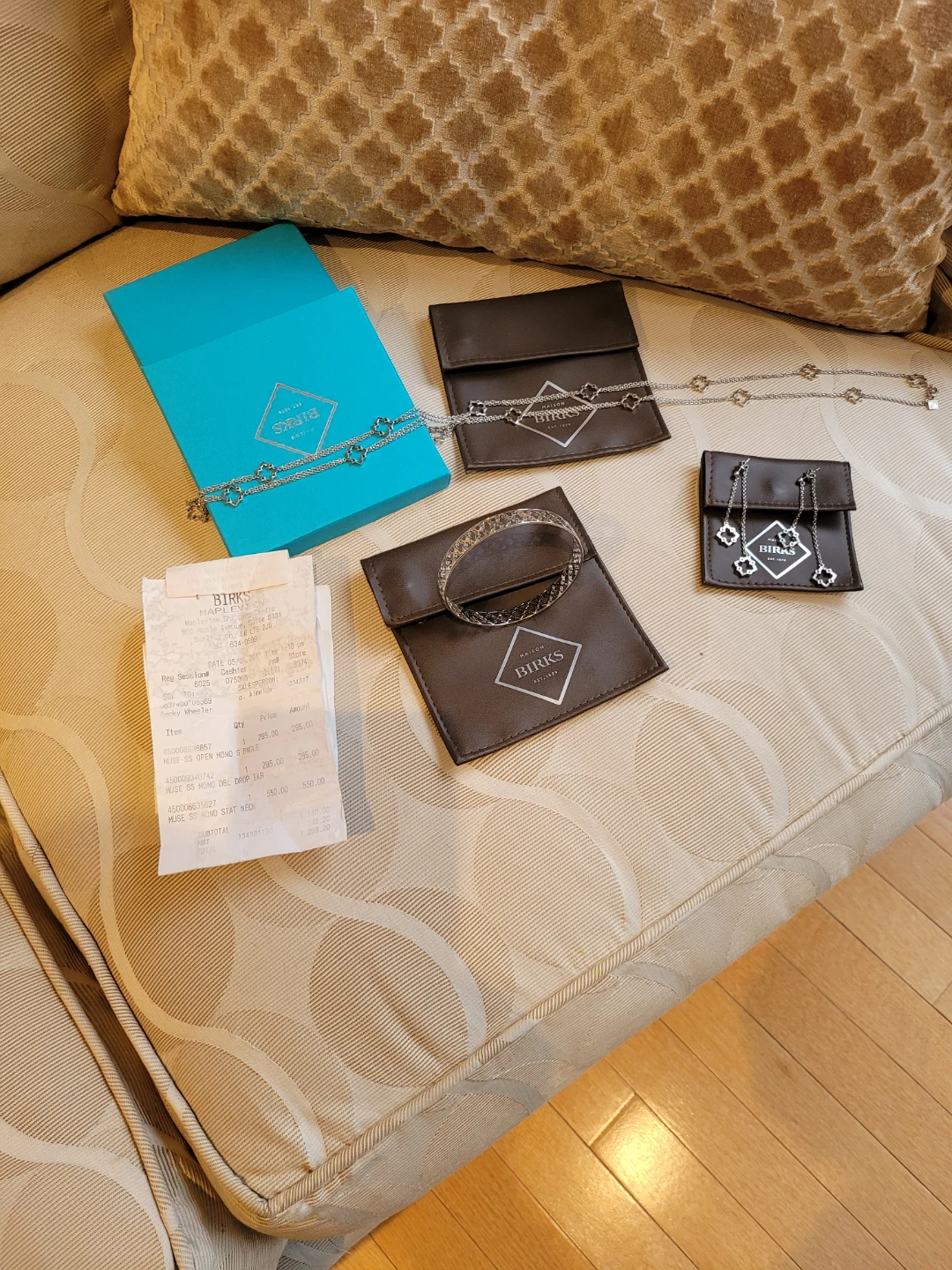 Authentic Maison Birks Silver 3pc Jewellery Set. Muse Collection