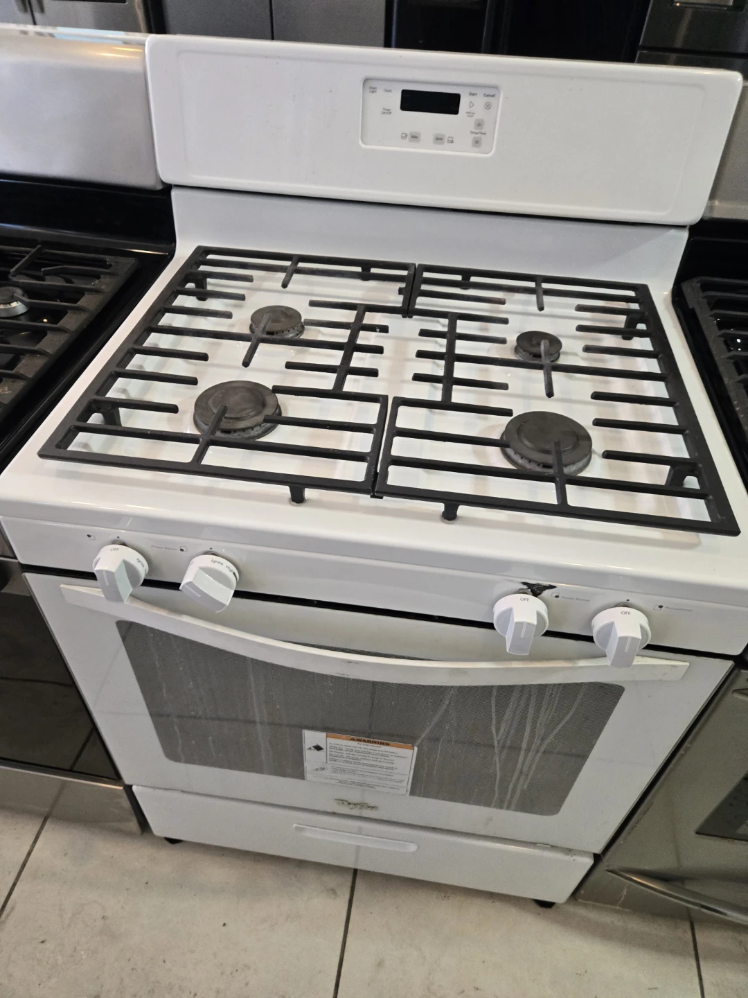 White Whirlpool Gas Range Stove
