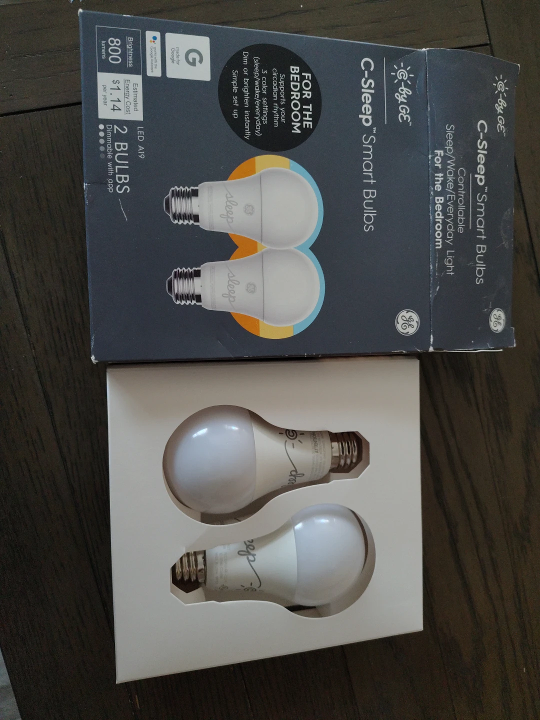 GE C-Sleep Smart Bulbs LED A19 2 pack