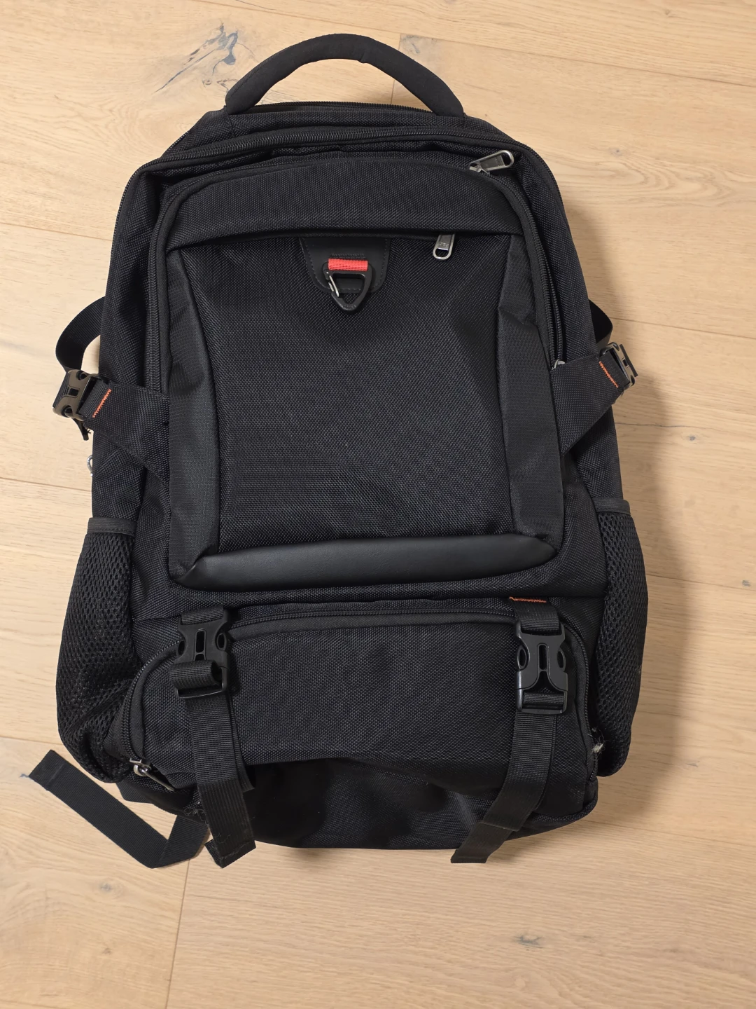 Black Backpack with lunch compartment