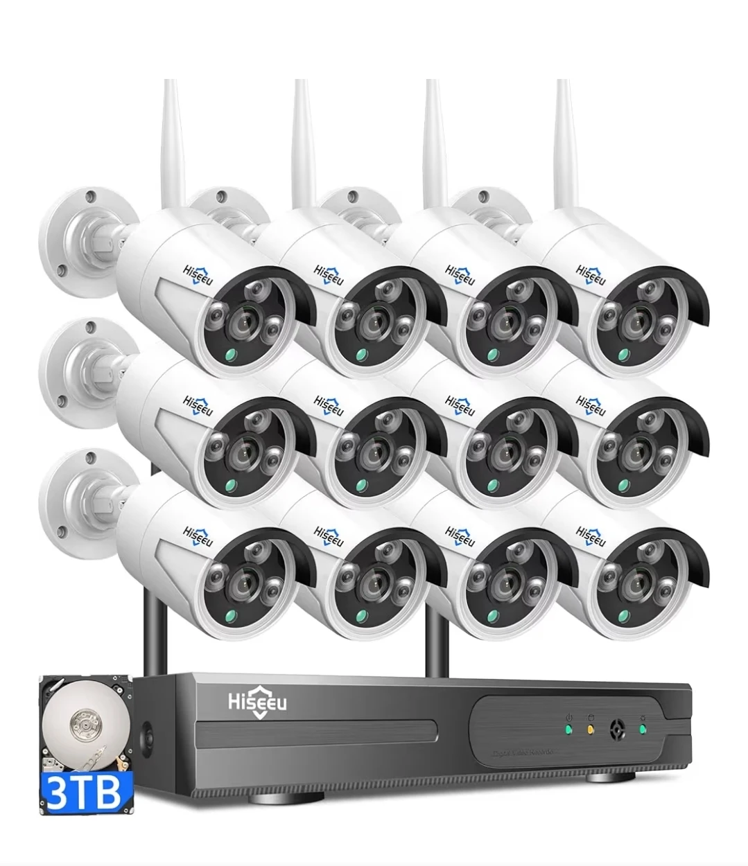 Hiseeu UHD Audio Surveillance Camera System