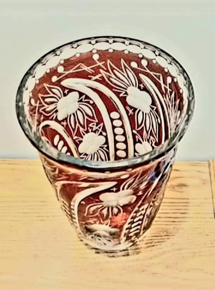 Unique Egermann Bohemian Intricate Hand Cut Crystal Vase - photo 4
