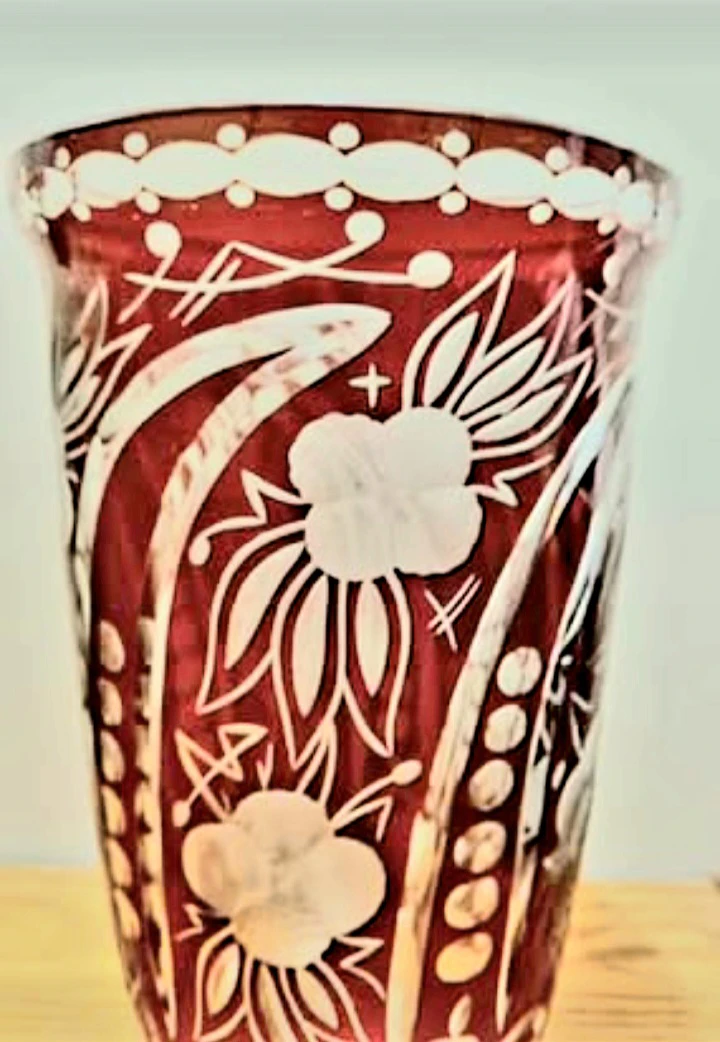 Unique Egermann Bohemian Intricate Hand Cut Crystal Vase - photo 5