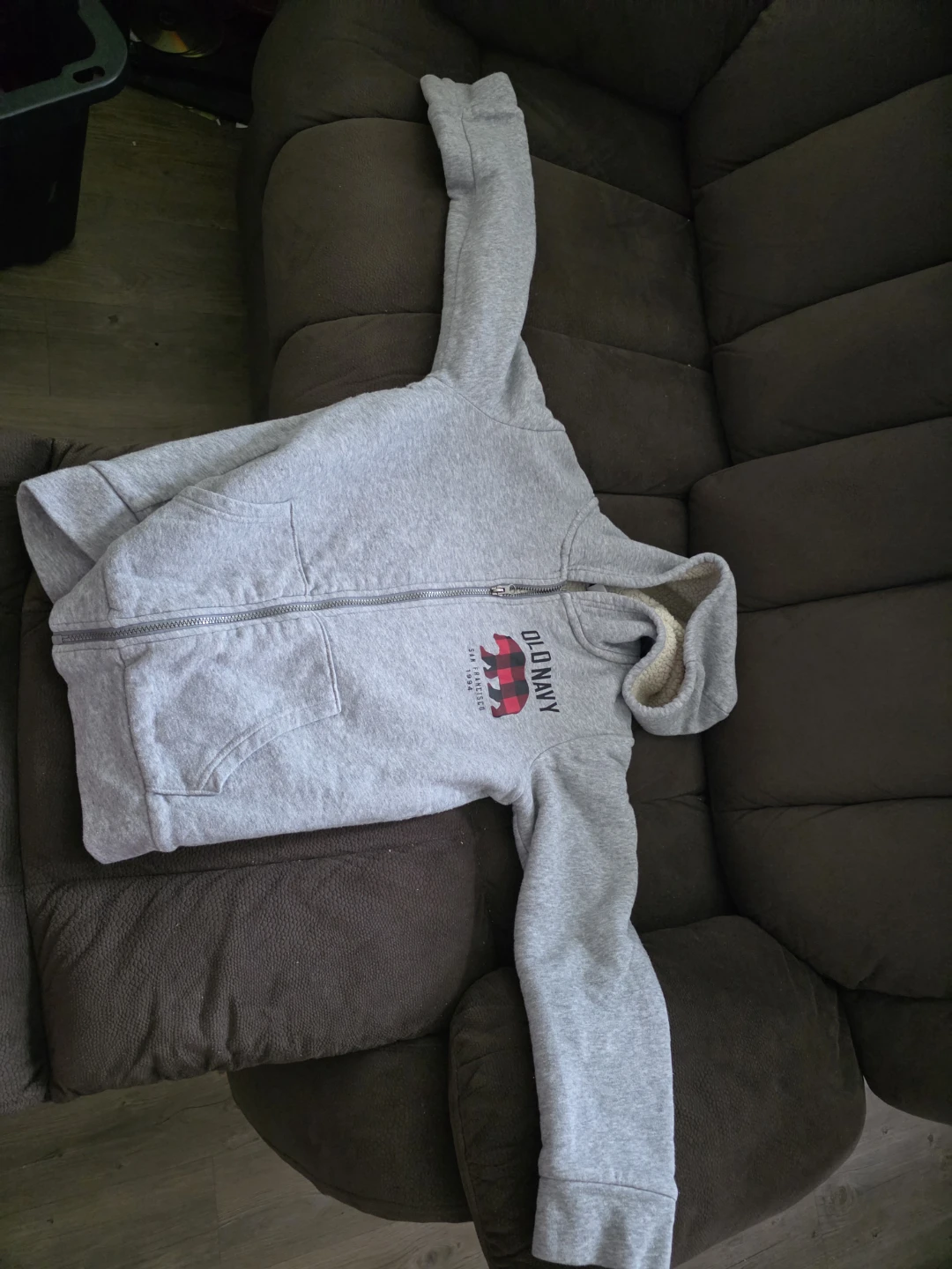 Old Navy XL (14-16) Grey Bear Hoodie