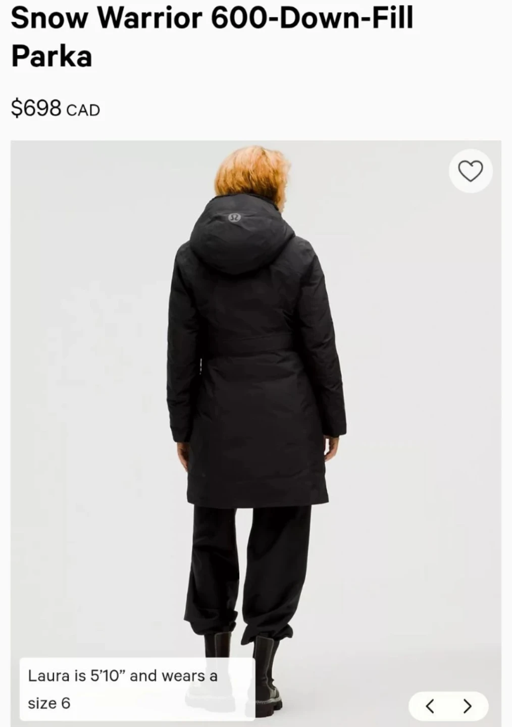Lululemon 600-Down-Fill Parka (size 6) - photo 2