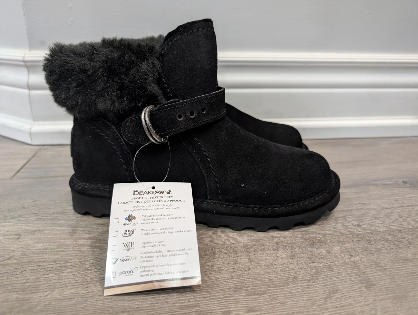 NIB - Women's Bearpaw Koko Black Boots Size 7 - photo 3