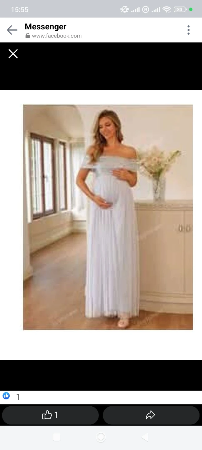 Silver Maternity Dress - Size S