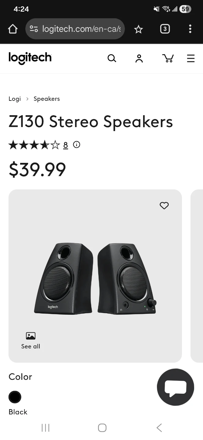 Logitech Z130 Stereo Speakers - Black - photo 2