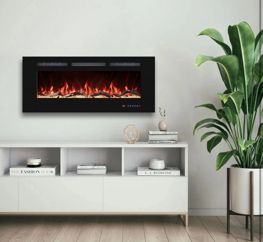 36" Electric Fireplaces Inserts Recessed & Wall-Mounted Thermost