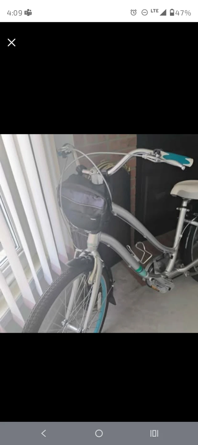 Gas prices got you down? Cruiser Bike - Silver & teal blue - photo 3