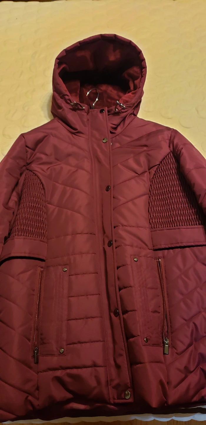 Liz Claiborne 1X Burgundy Hooded Puffer Coat - photo 3