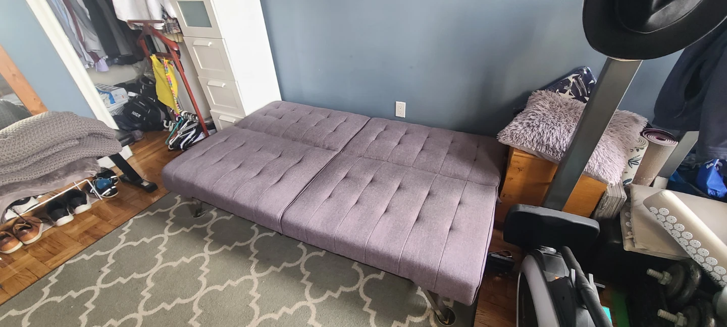Gray Futon Sofa Bed - photo 4