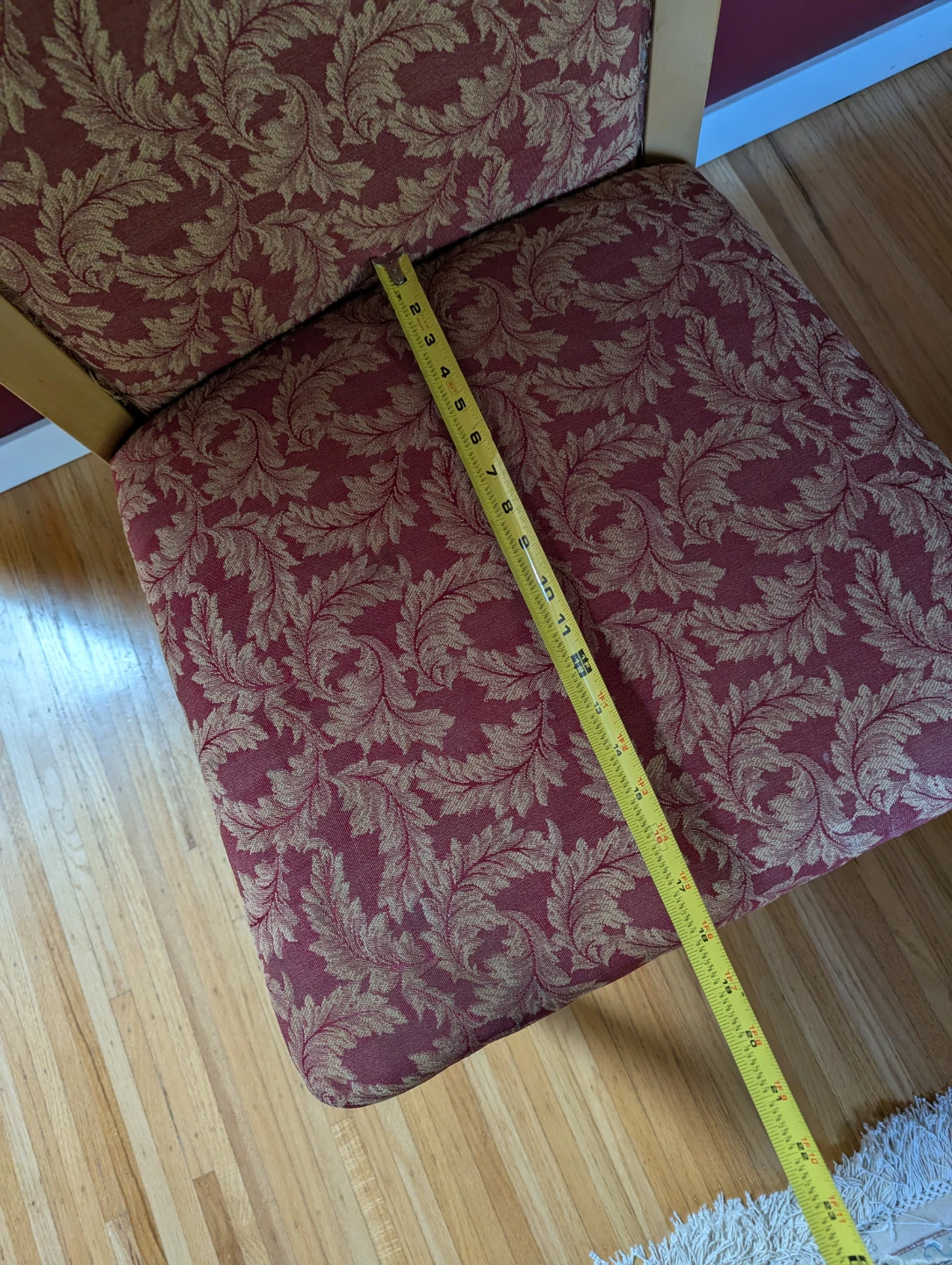 Padded Dining Chair with Floral Fabric - photo 5