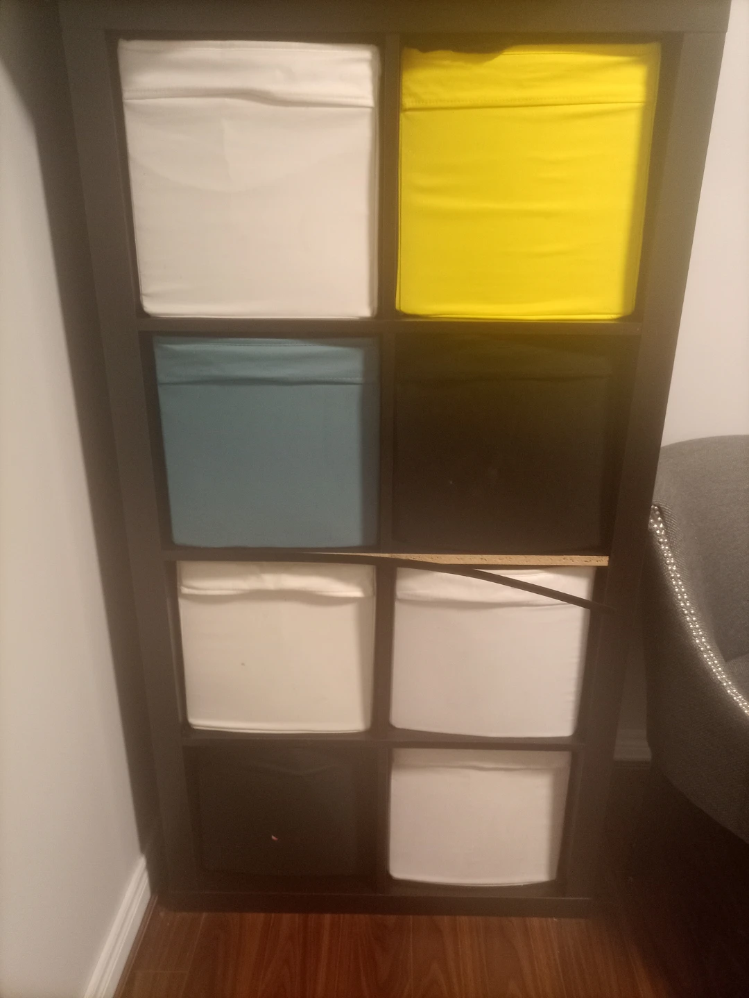 Cube Storage Unit with 8 Fabric Bins