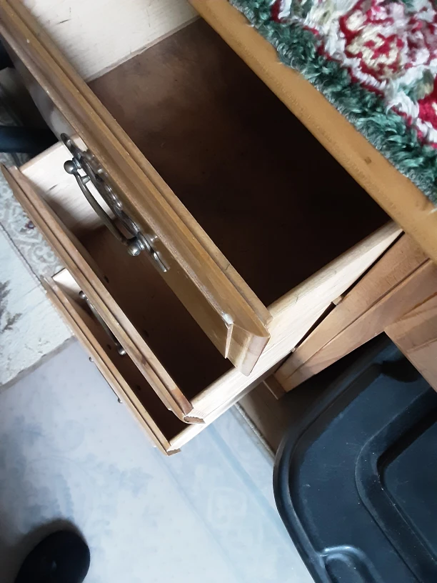 Wooden Desk with Drawers - photo 3