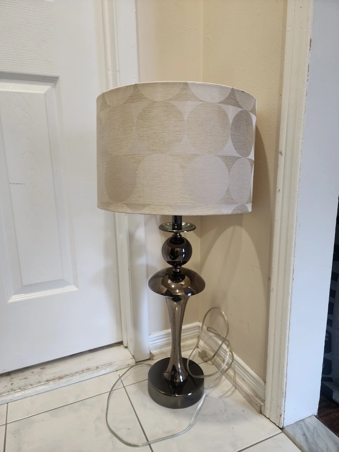 Table Lamp with Patterned Shade