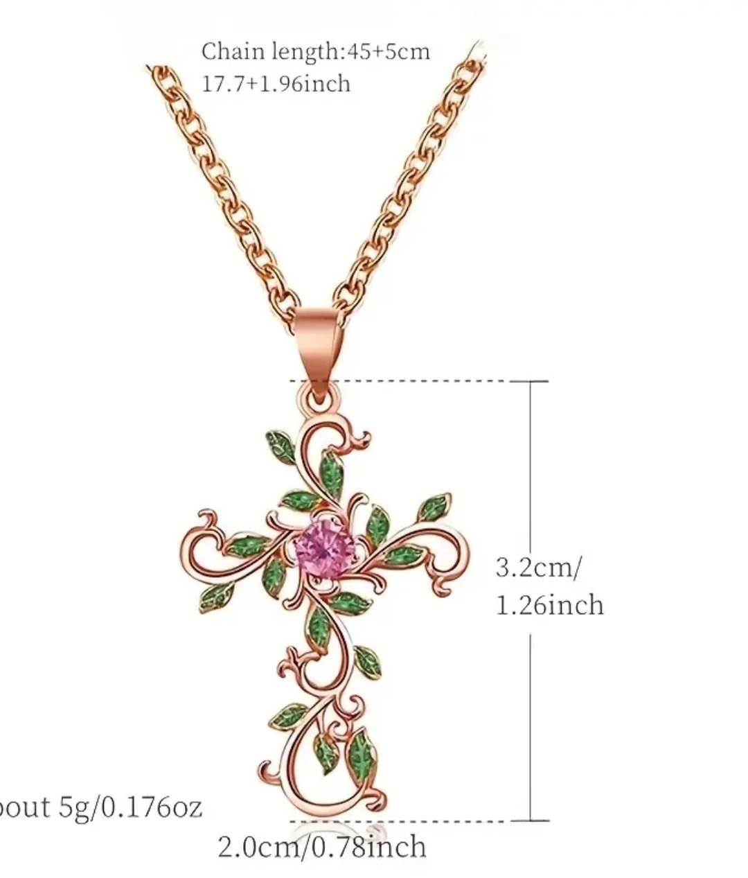 Leaf Cross Necklace - photo 2