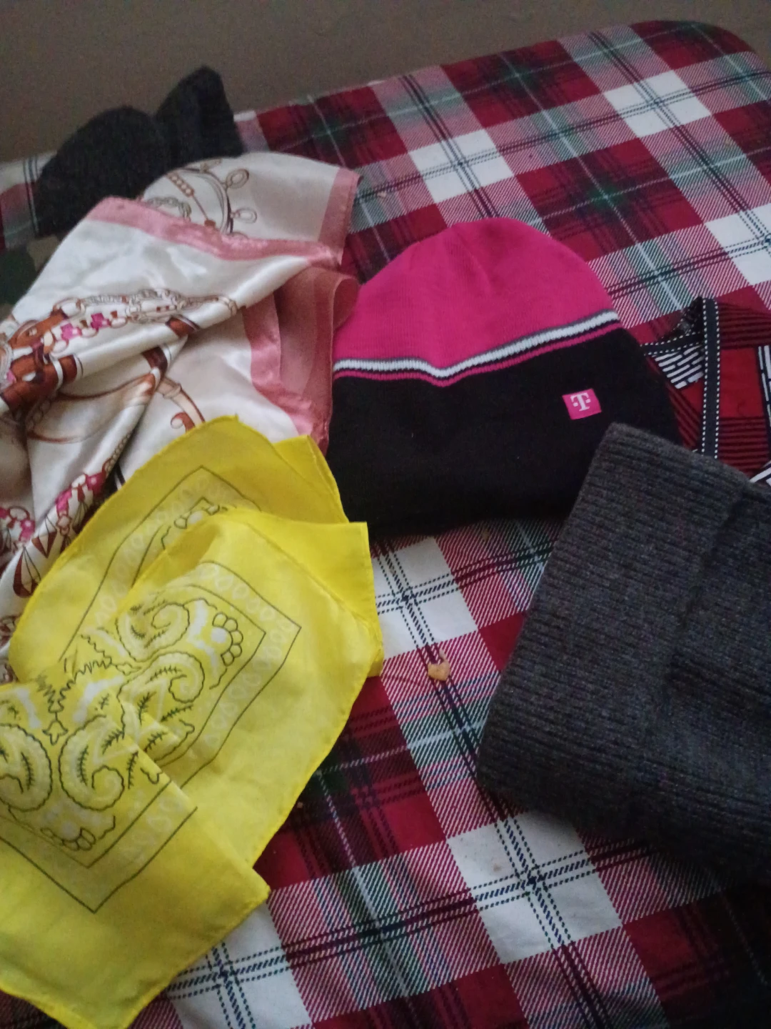 T-Mobile Beanie, Silk Scarf, and Bandanas