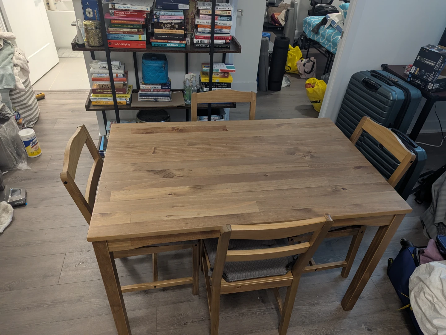 IKEA Hagernas Dining Table + 4 Chairs w/ chair pads
