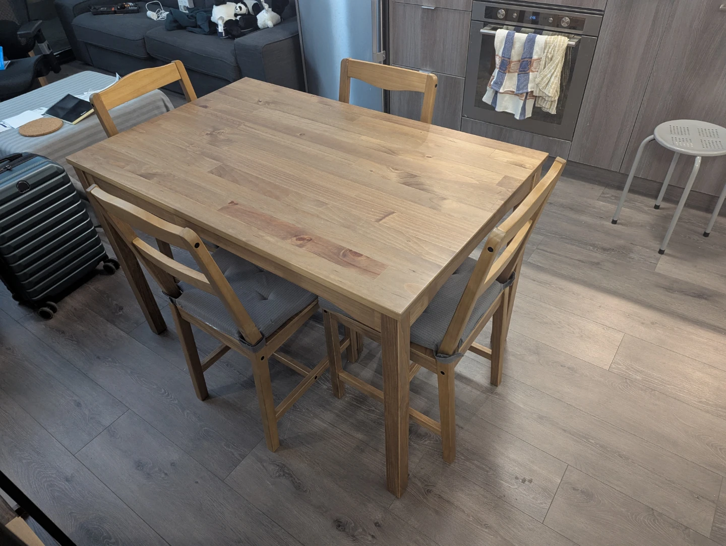 IKEA Hagernas Dining Table + 4 Chairs w/ chair pads - photo 3
