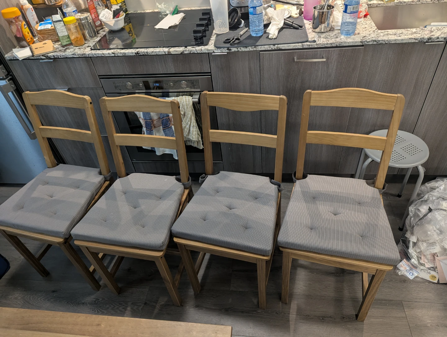 IKEA Hagernas Dining Table + 4 Chairs w/ chair pads - photo 4