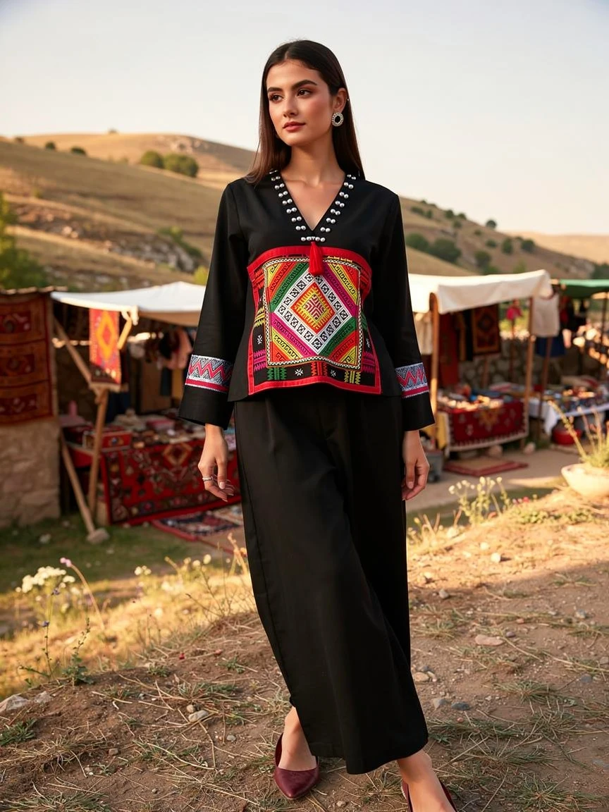 Hill Tribe Hemp Top - Size M