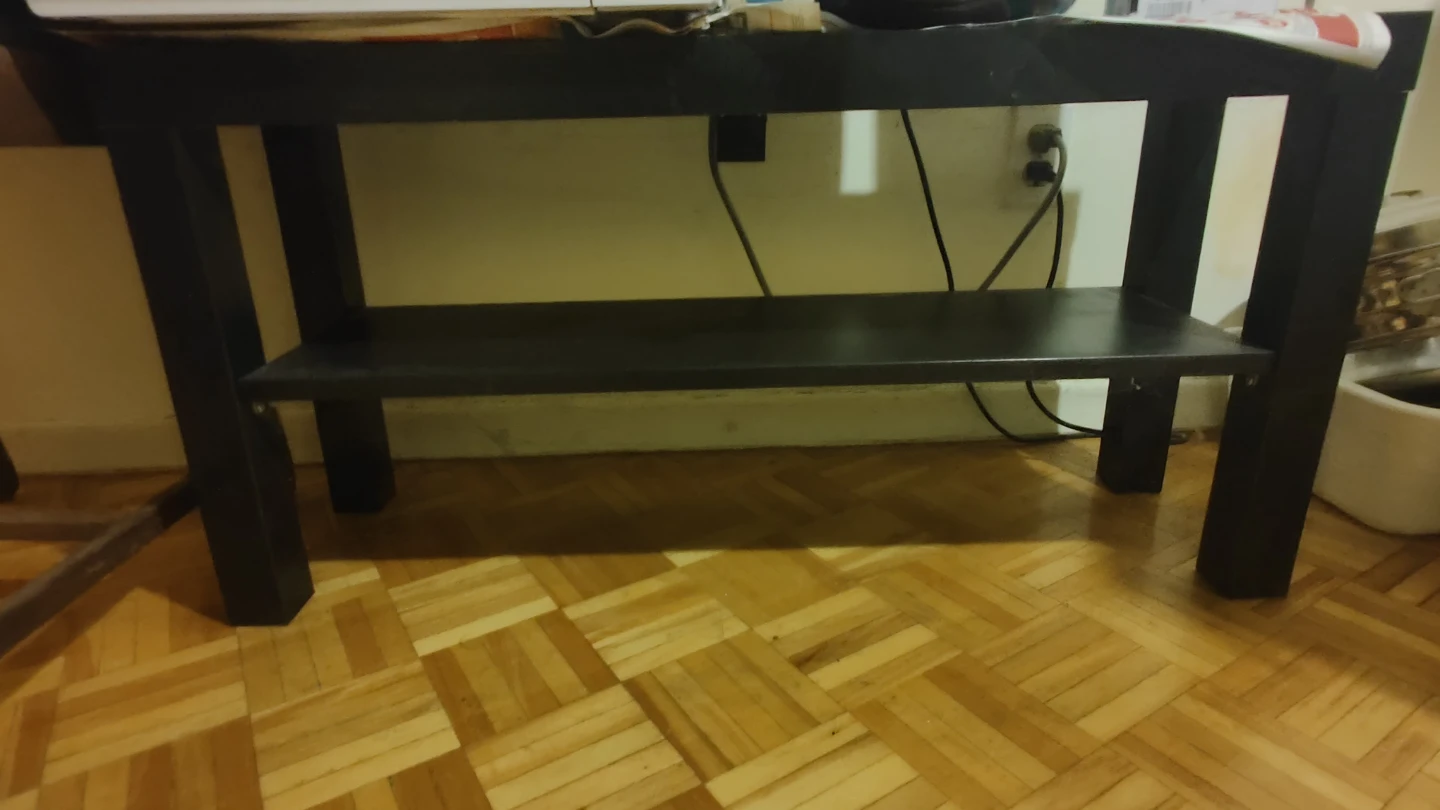 Black Console Table with Shelf
