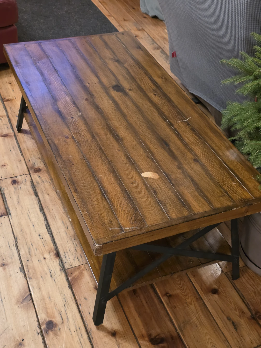 Wood Coffee Table with Shelf - photo 5