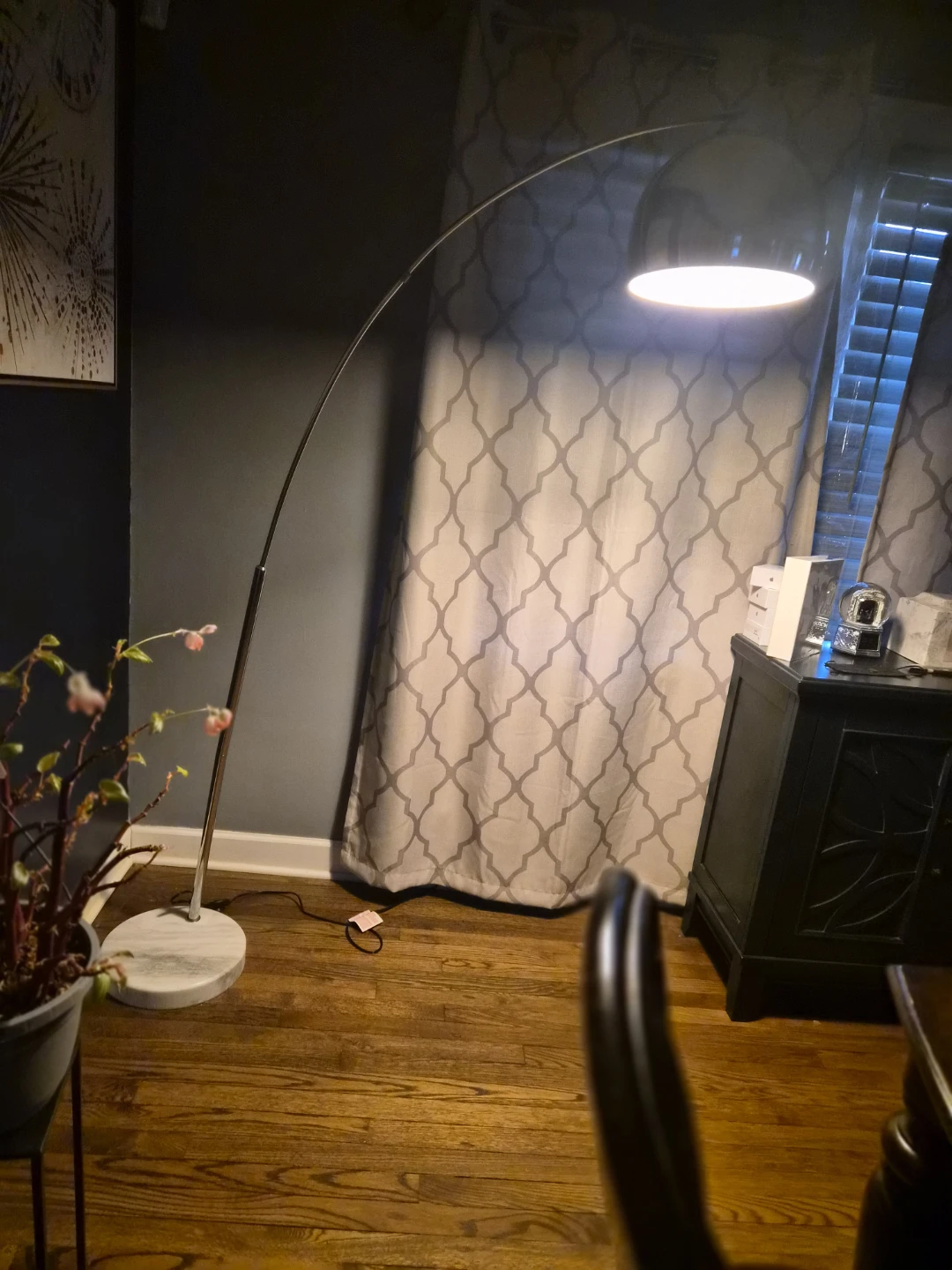 Siver Arc Marble Stone Floor Lamp - photo 3