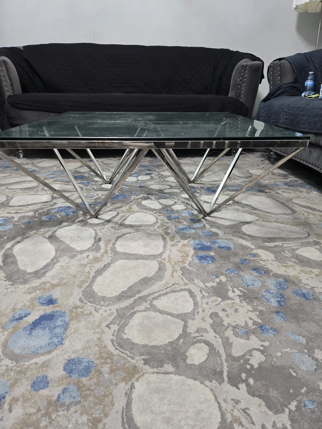 Modern Glass and Chrome Coffee Table - photo 2