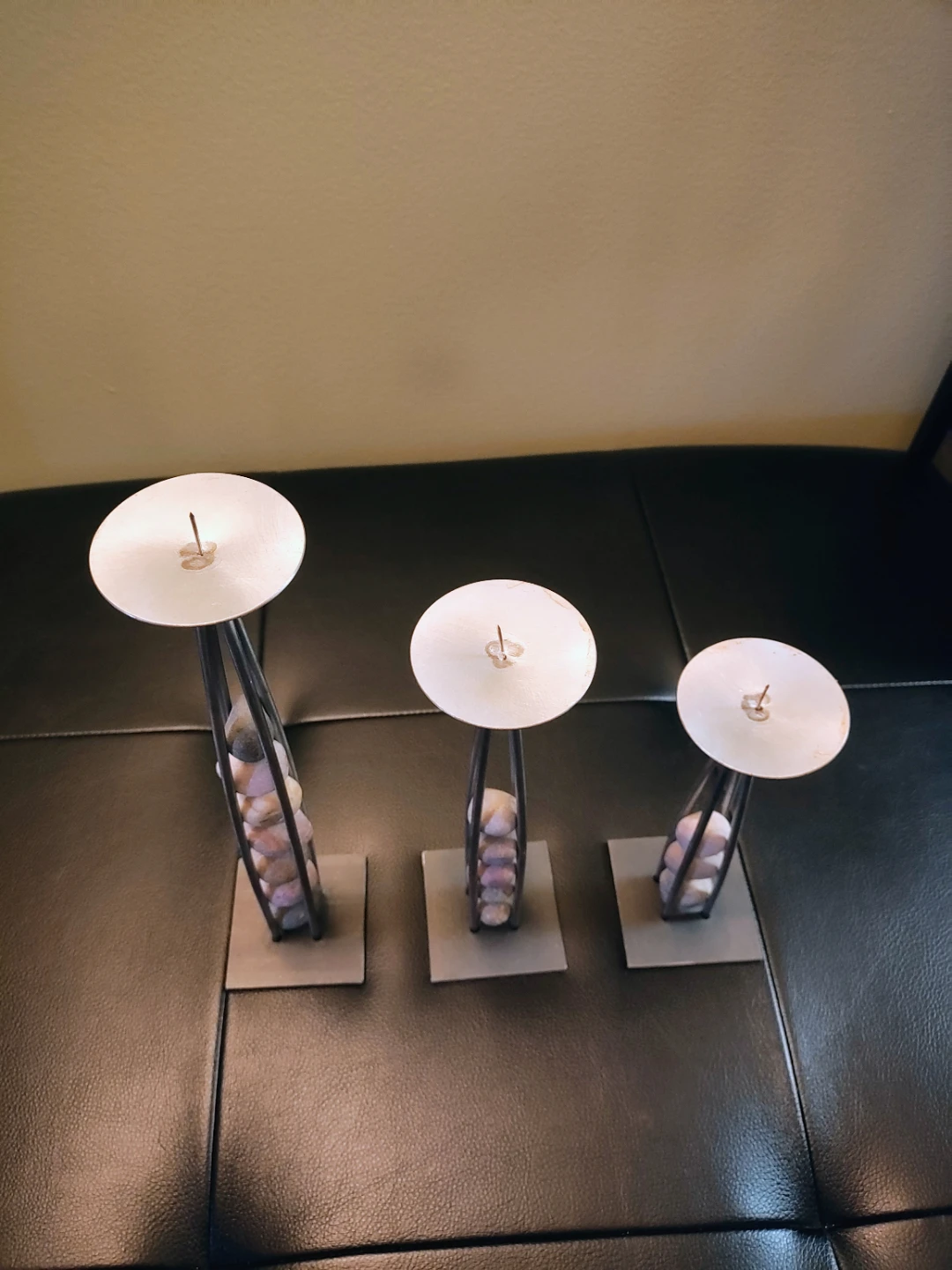 Festa & Co Candleholders – Signed – Glen Ellen, CA – Set of 3 - photo 2
