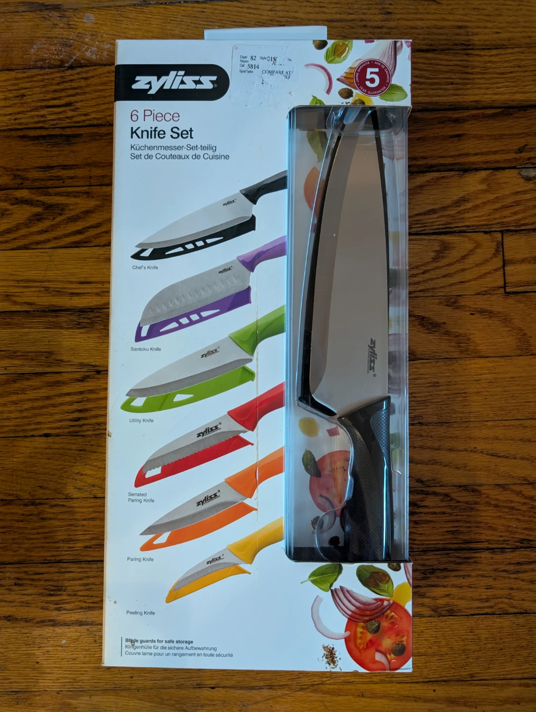BRAND NEW Zyliss 6 Piece Knife Set with Blade Guards