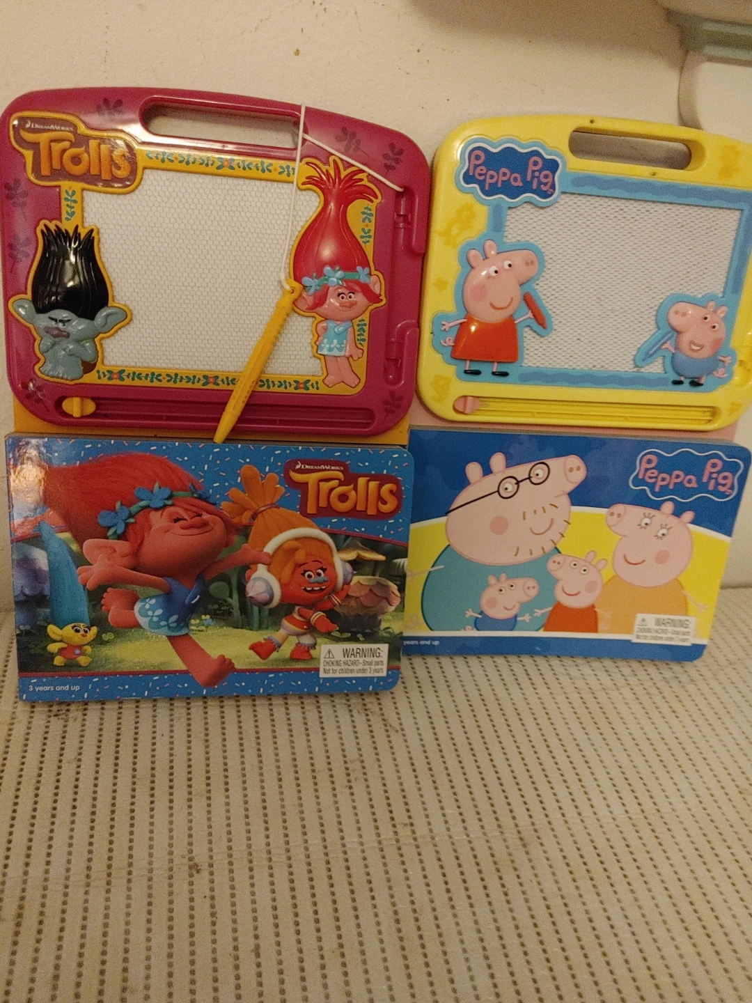 Trolls & Peppa Pig Magnetic Drawing Boards