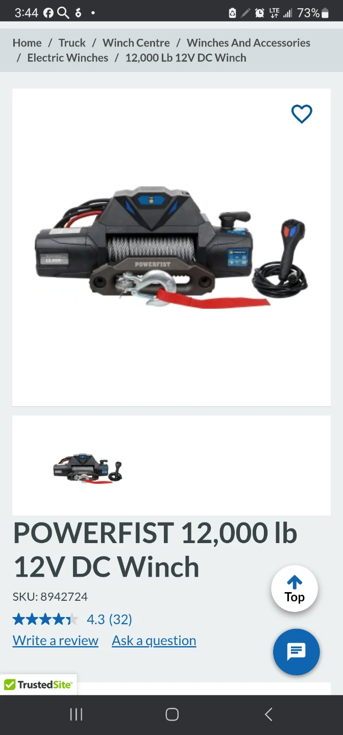 POWERFIST 12,000 lb 12V DC Winch - New in Box - photo 4