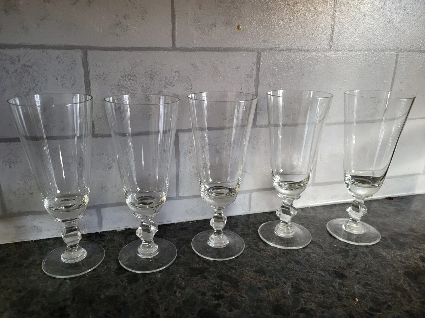 Set of 5 Champagne Flutes