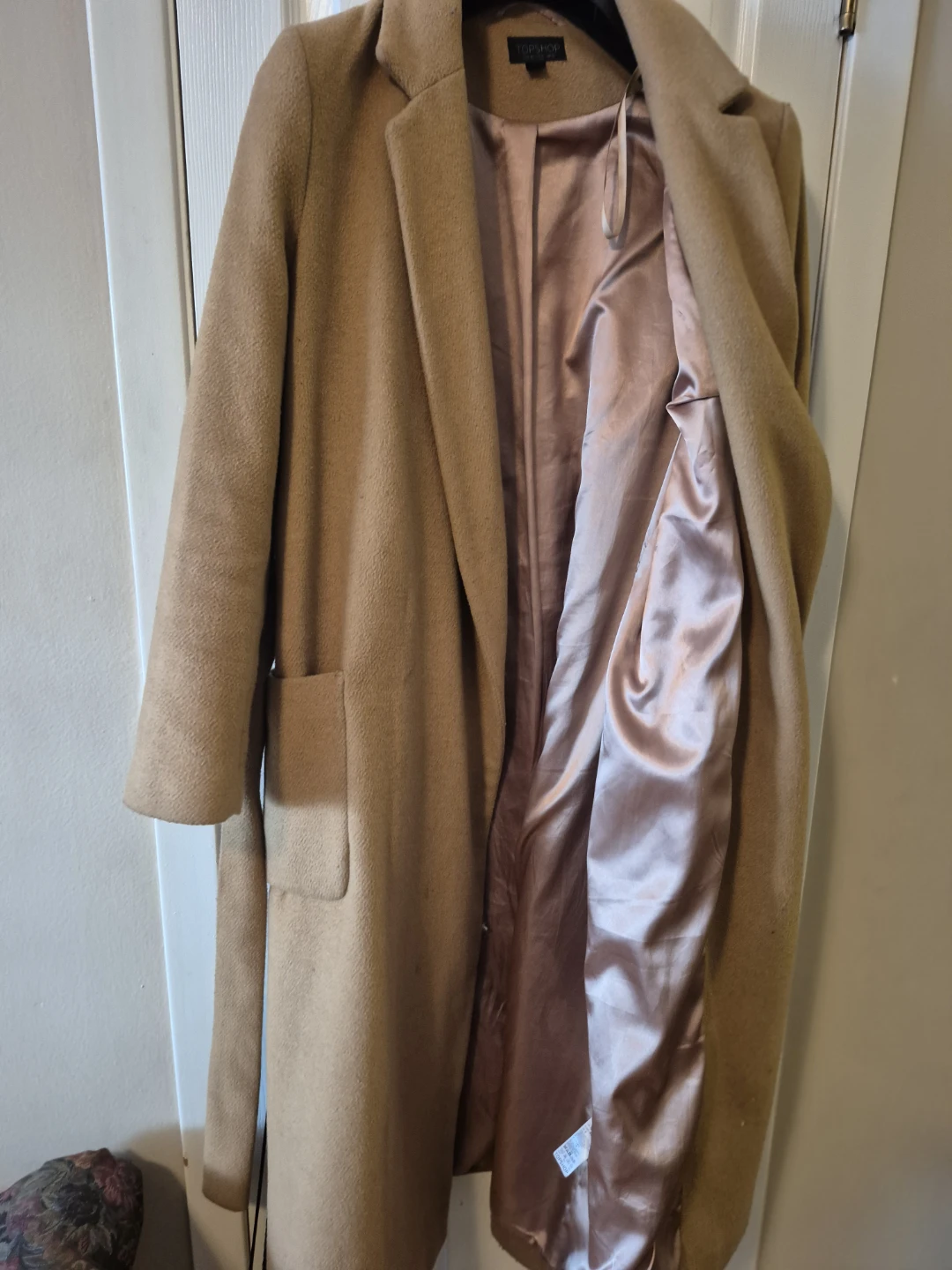 TOPSHOP Camel Coat - UK 12 - photo 4