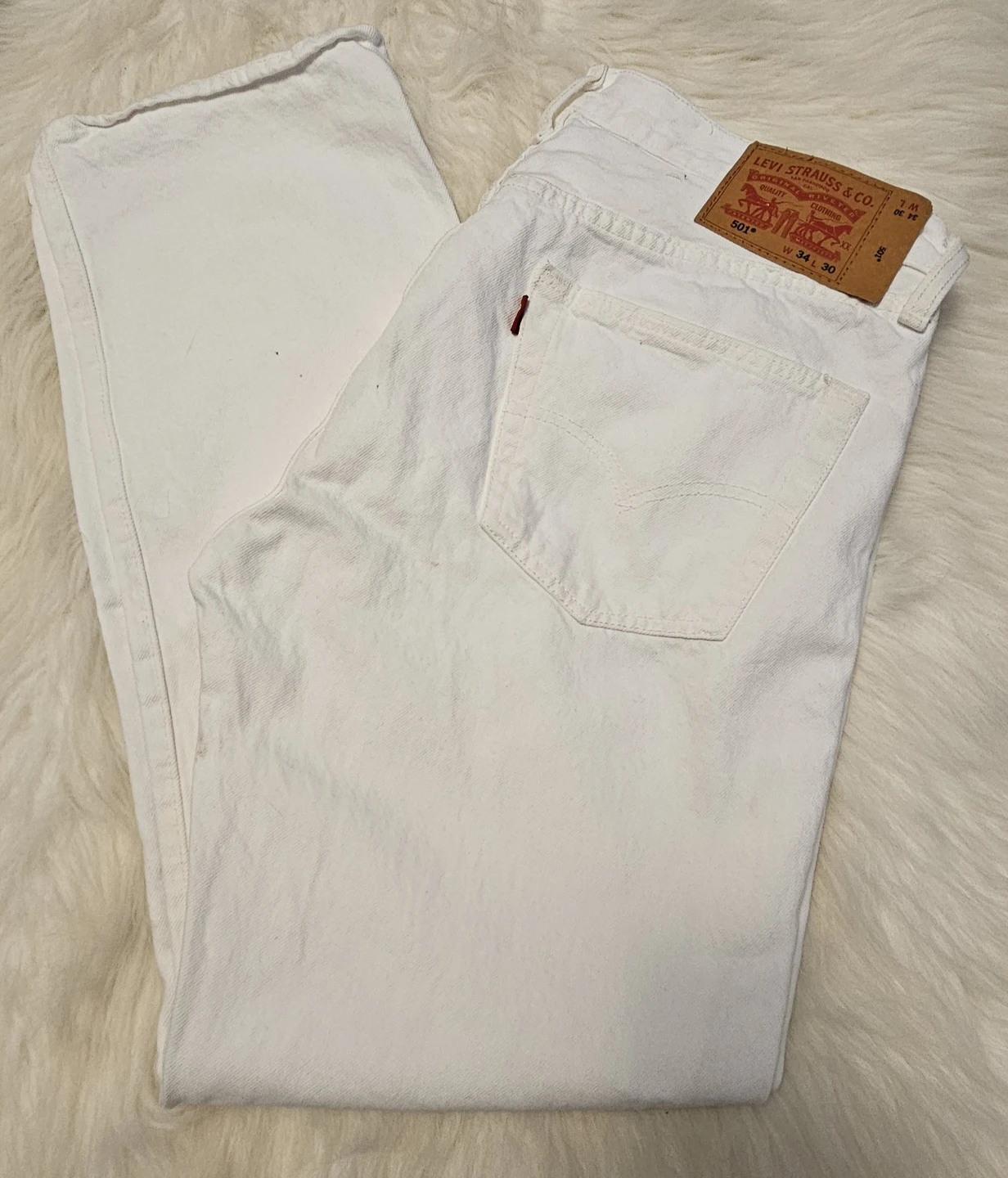 Levi's 501 White Jeans 34x30