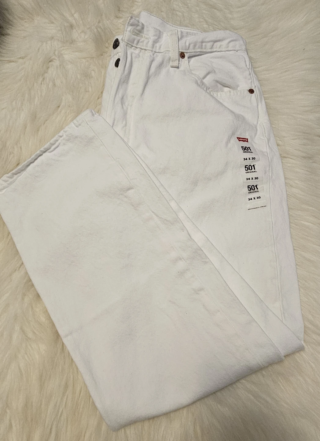 Levi's 501 White Jeans 34x30 - photo 3