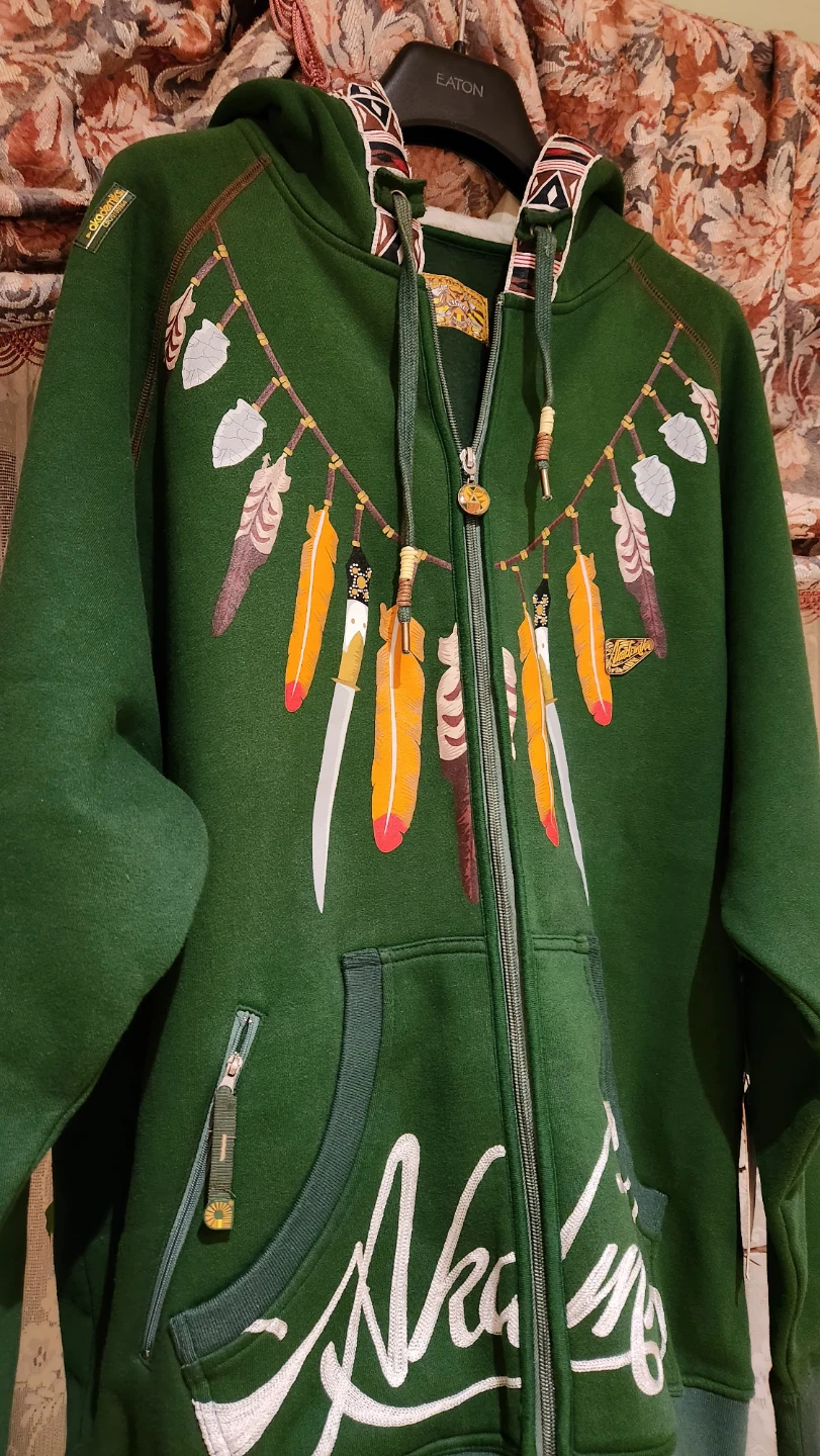 Akademiks Green Zip-Up Hoodie