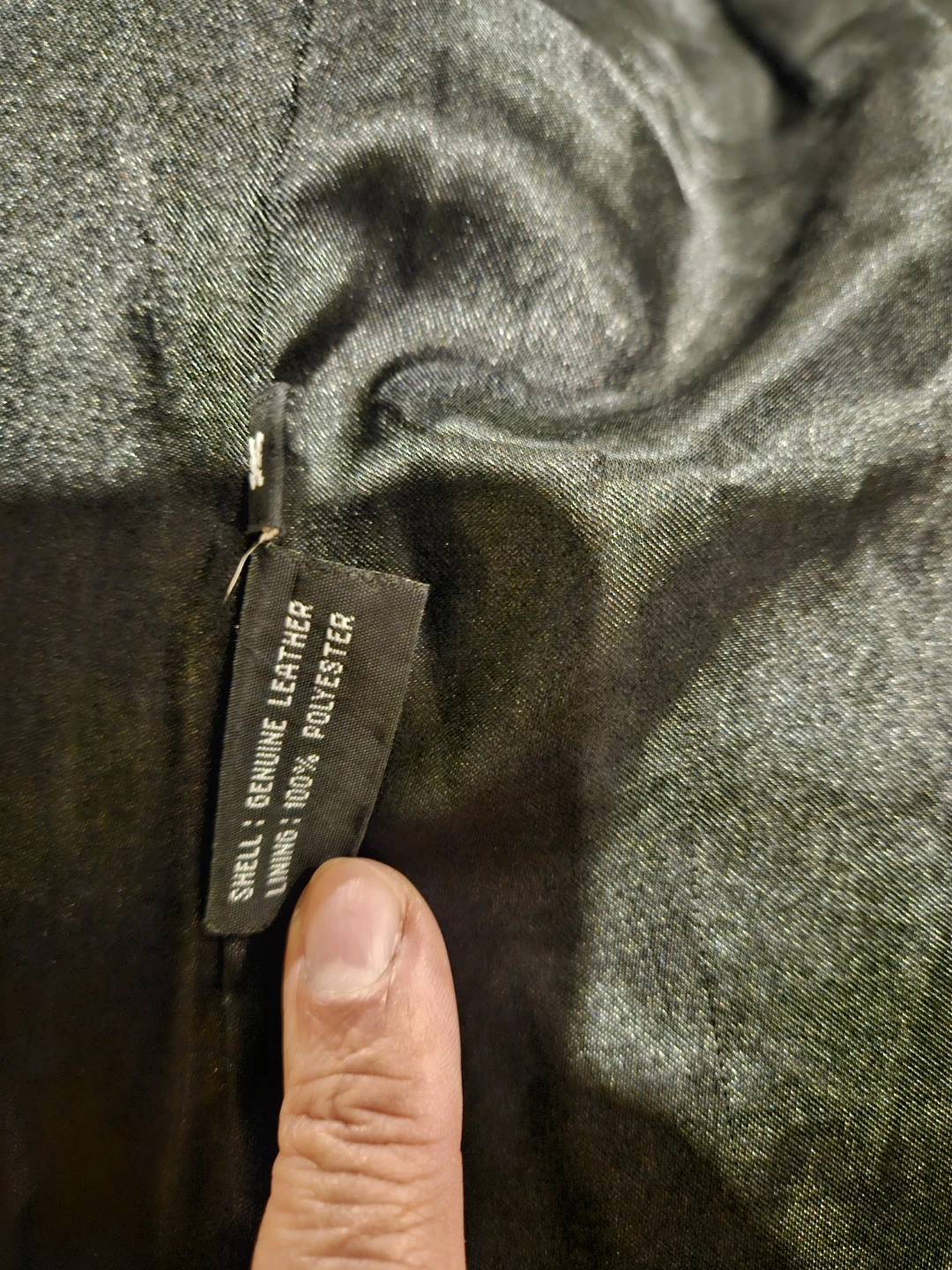 Genuine Leather Black Coat - Size M - photo 5
