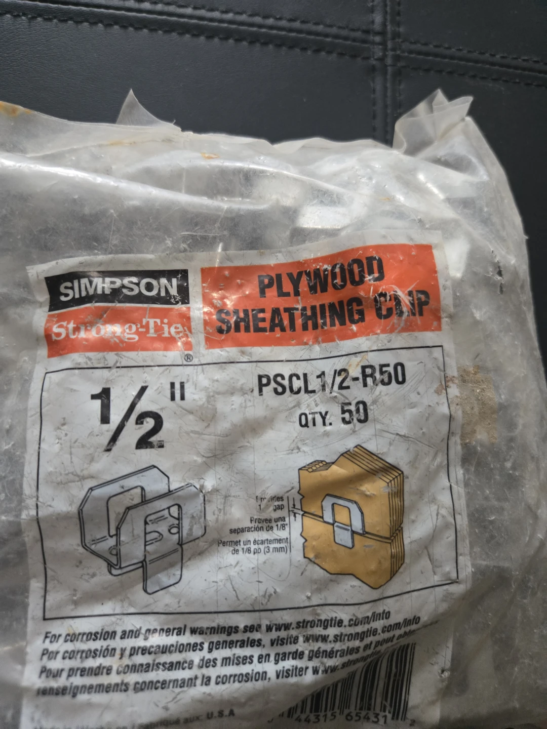 Simpson Strong-Tie Plywood Sheathing Clip 1/2"