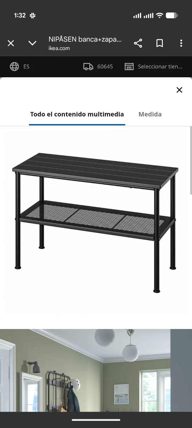 IKEA NIPÅSEN Shoe Bench with Shelf