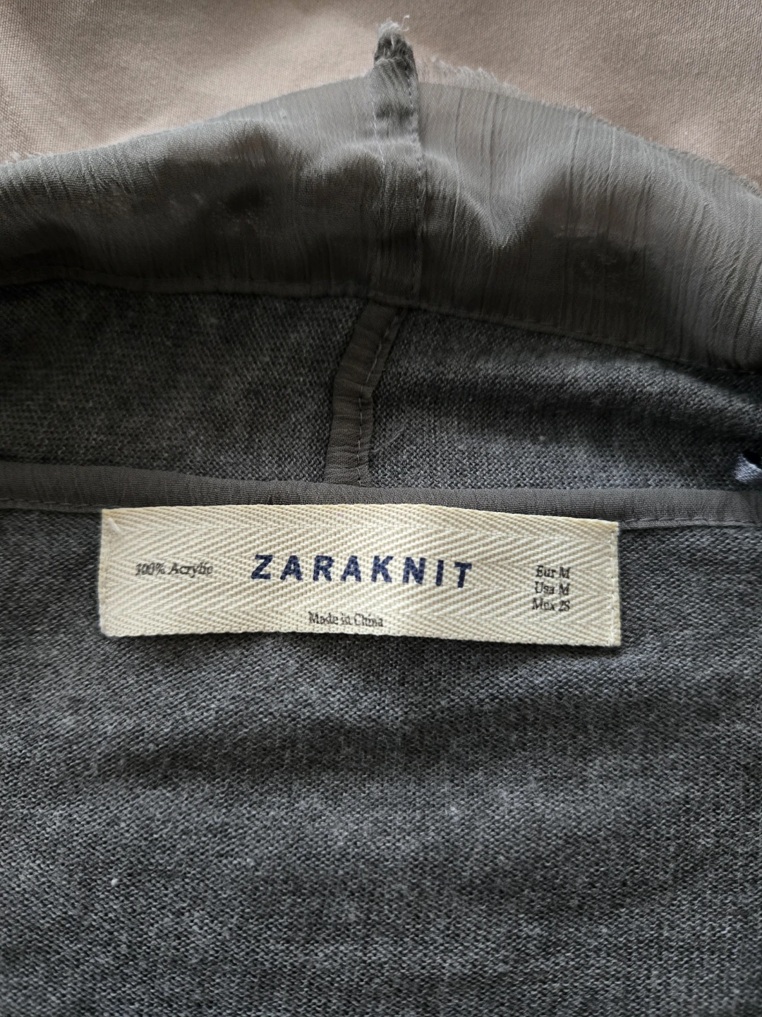 Zaraknit Grey Cardigan Sweater with Lace - photo 4
